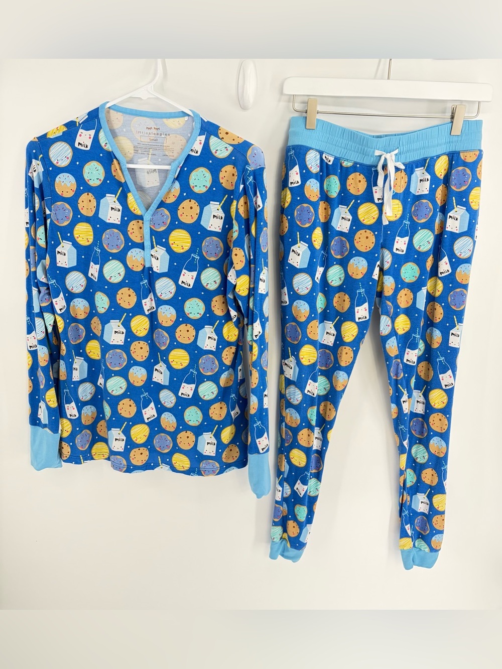 Little Sleepies Milk & Cookies Pajama Set - Women’s Small
